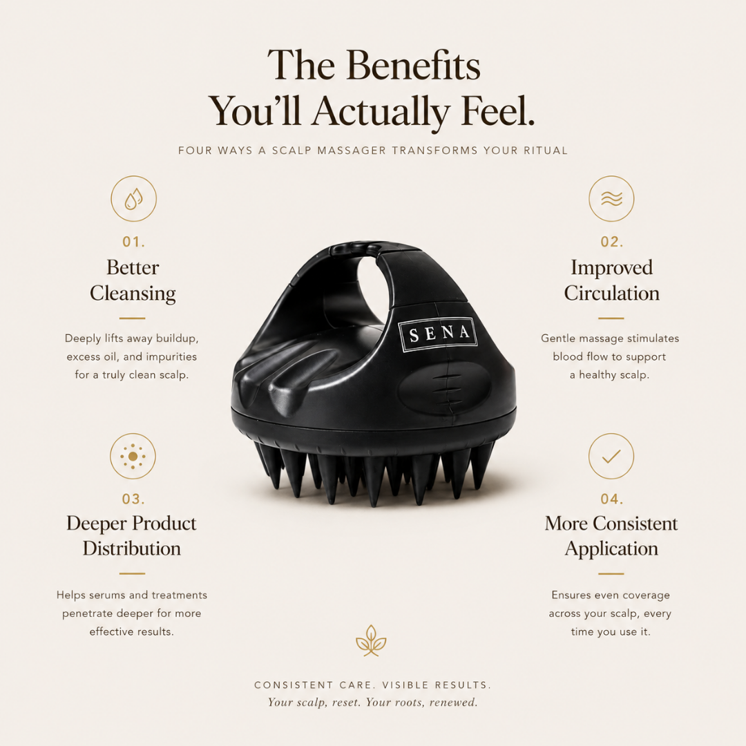 Scalp Massager Brush | Deep Cleanse & Circulation Booster • Silicone Scalp Brush for Hair Growth